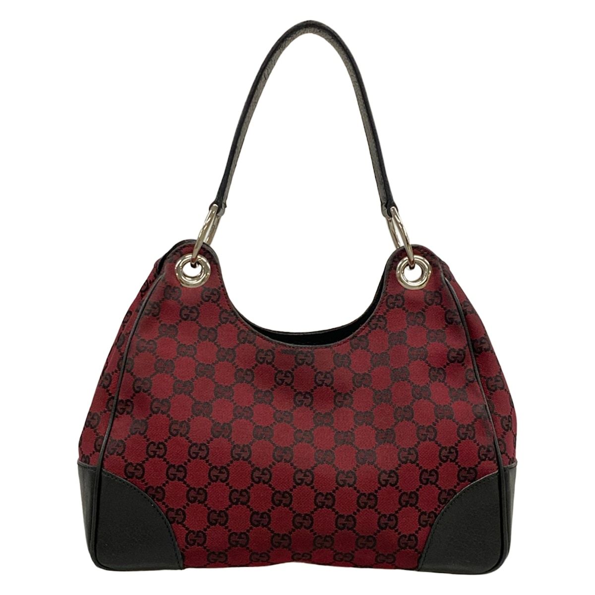 Gucci Shoulder Bag Bordeaux Black Leather