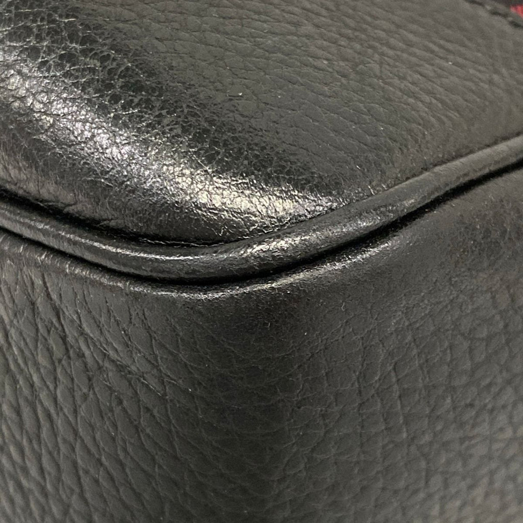 Gucci Shoulder Bag Bordeaux Black Leather — view 6