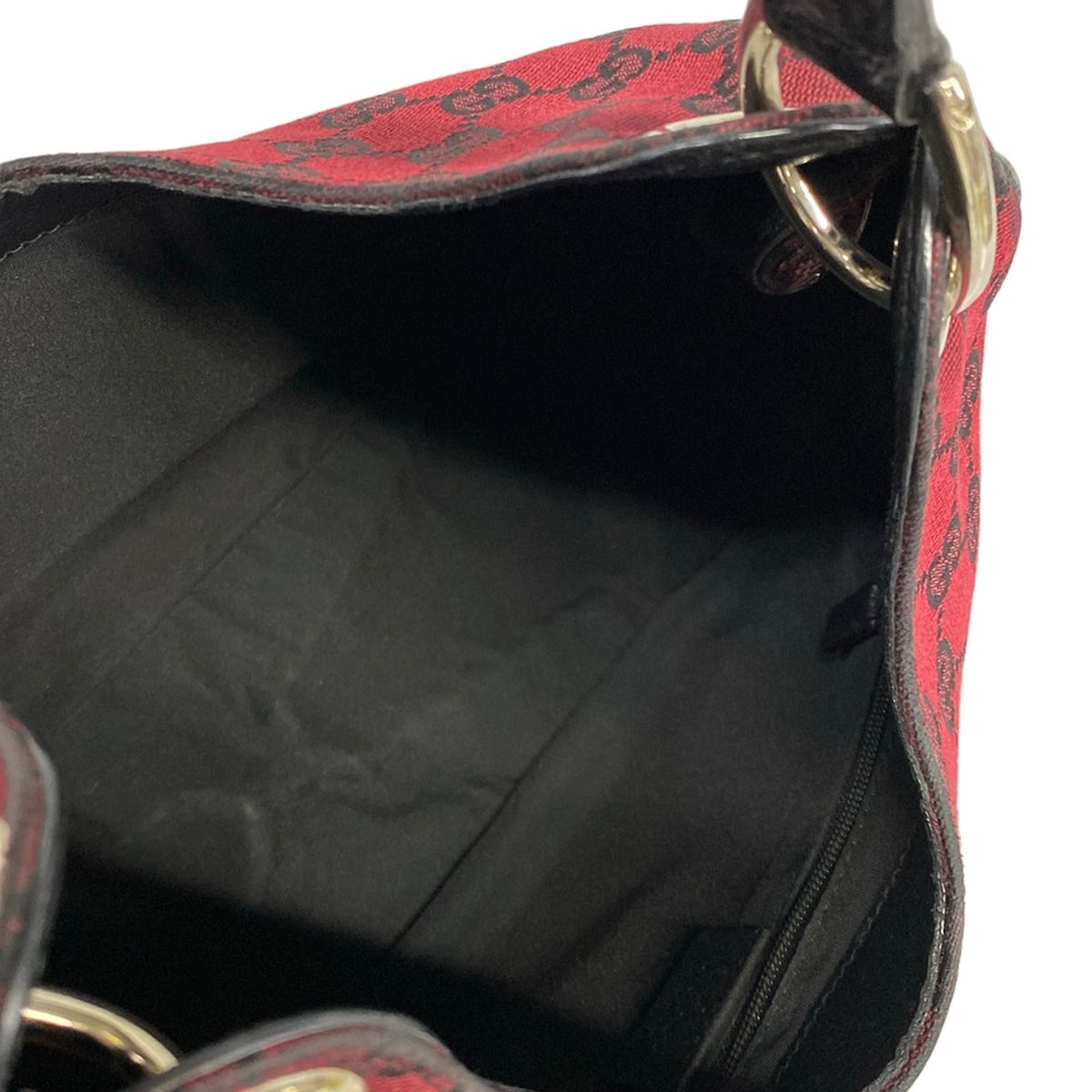 Gucci Shoulder Bag Bordeaux Black Leather — view 7