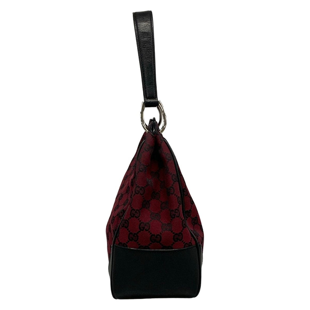 Gucci Shoulder Bag Bordeaux Black Leather — view 4