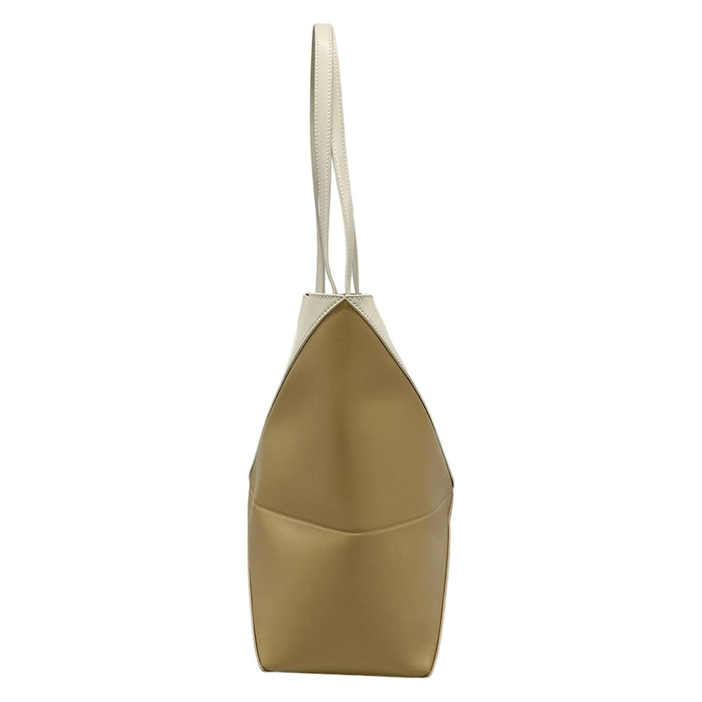 Loewe Tote Puzzle Fold Beige White Folding Bicolor — view 4