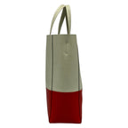 Celine Tote Small Vertical Cover Light Blue Red Leather — view 4