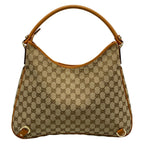 Gucci Shoulder Bag Abbey GG Pattern Dark Brown Beige Leather — view 3