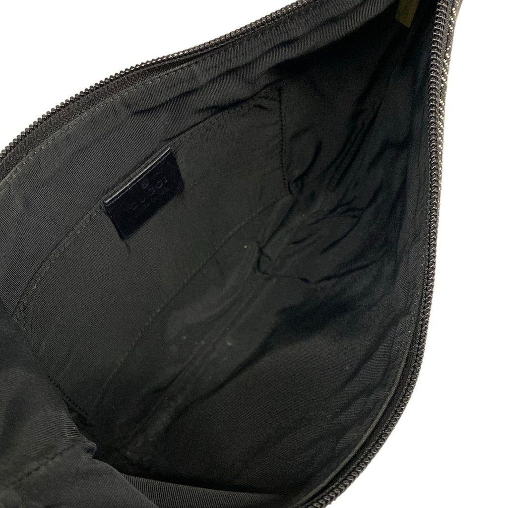 Gucci Handbag GG Pattern Black Gray Leather — view 7