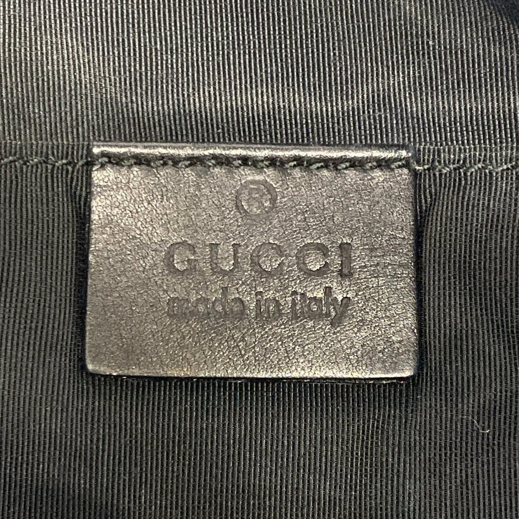 Gucci Handbag GG Pattern Black Gray Leather — view 8