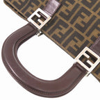 Fendi Zucca Leather Canvas Brown Handbag — view 4