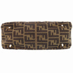 Fendi Zucca Leather Canvas Brown Handbag — view 5