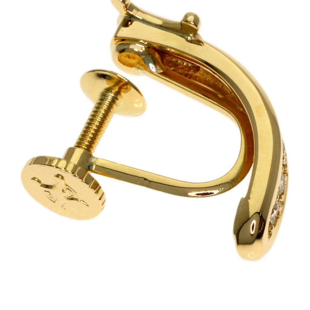 Celine Macadam Diamond Earrings 18k Yellow Gold — view 6