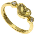 Tiffany & Co Closed Heart Diamond Ring 18k Yellow Gold