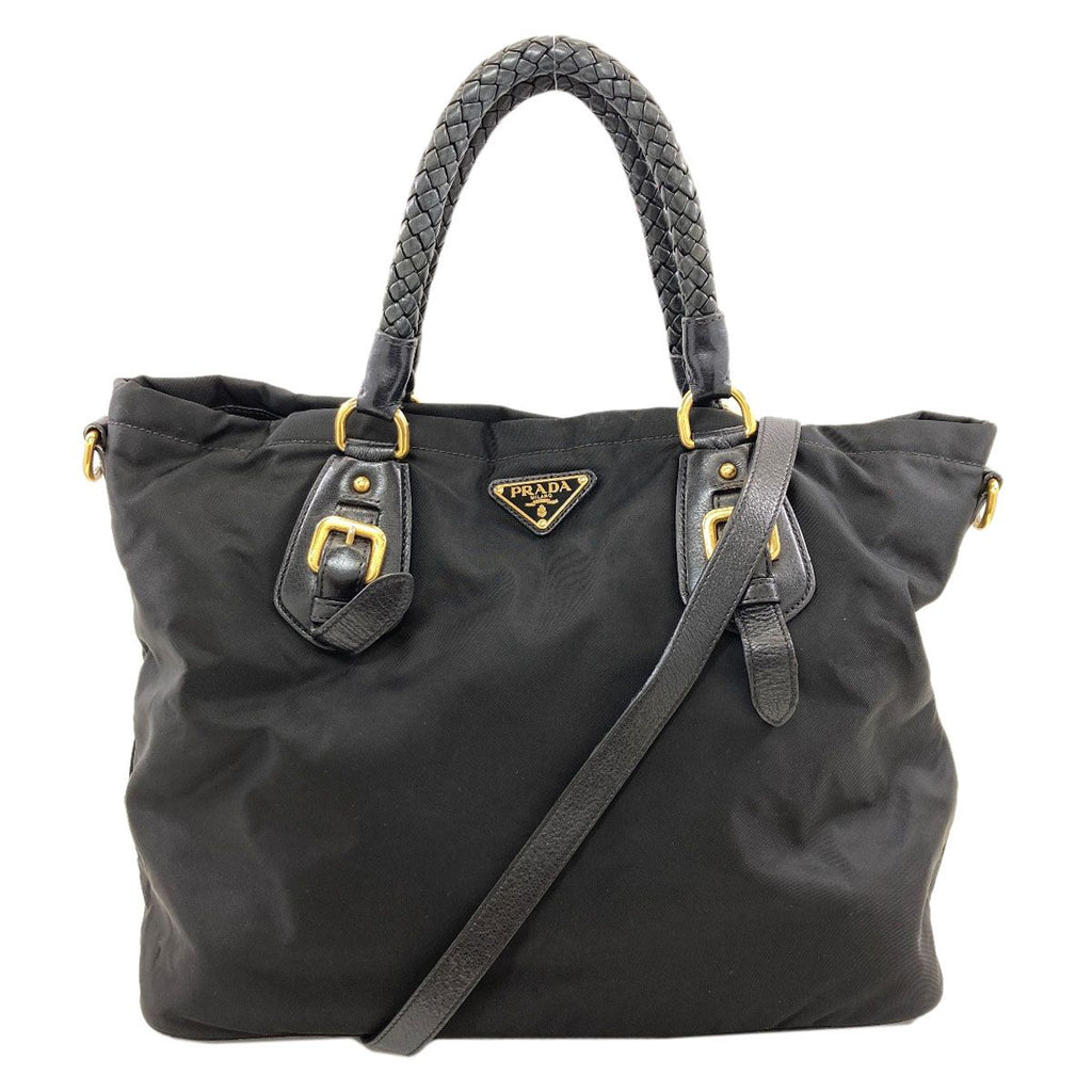 Prada Logo 2-Way Tote Nylon