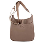 Hermes Evelyne 3 GM Etoupe Silver Shoulder Bag Taurillon Clemence — view 2