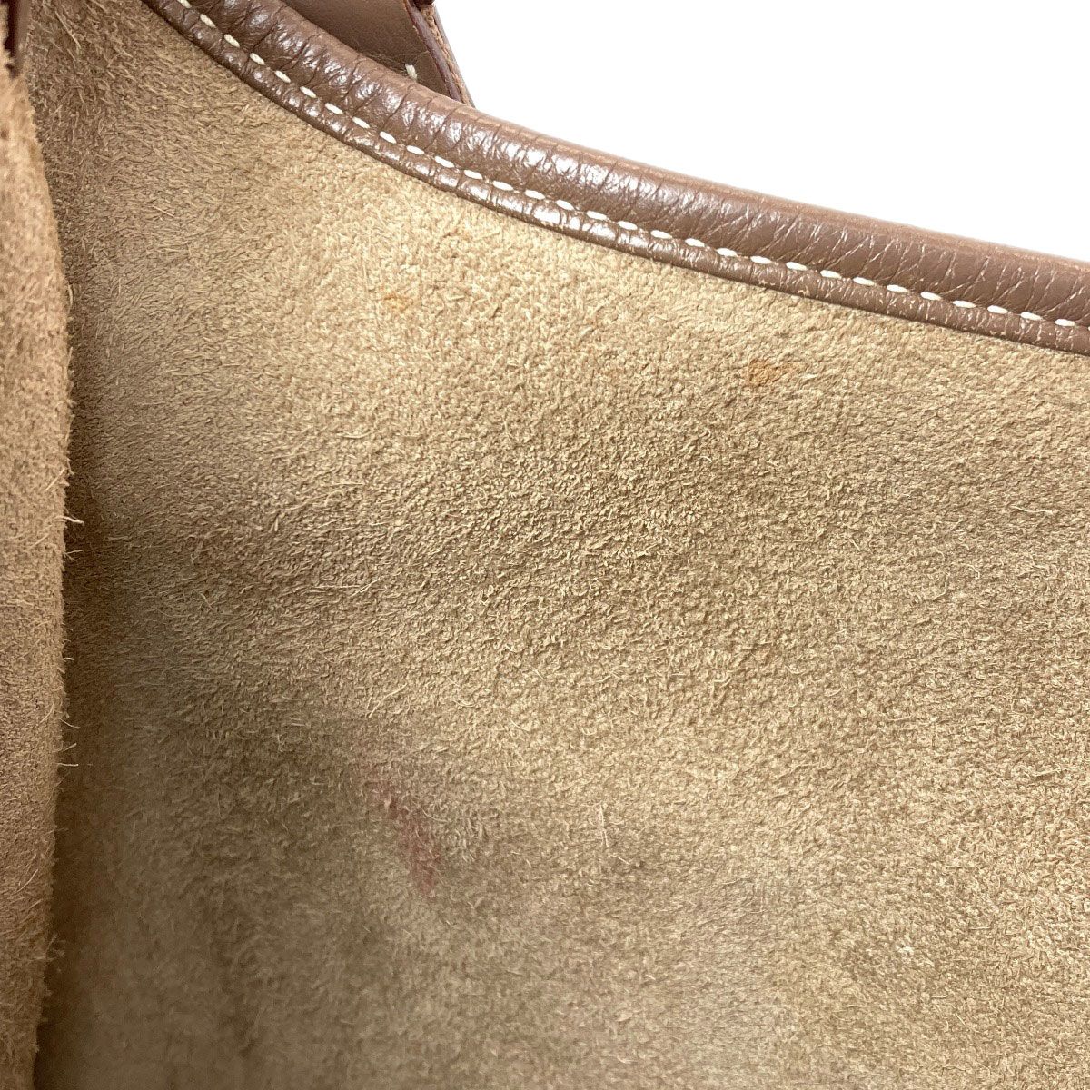 Hermes Evelyne 3 GM Etoupe Silver Shoulder Bag Taurillon Clemence — view 8
