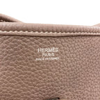 Hermes Evelyne 3 GM Etoupe Silver Shoulder Bag Taurillon Clemence — view 6