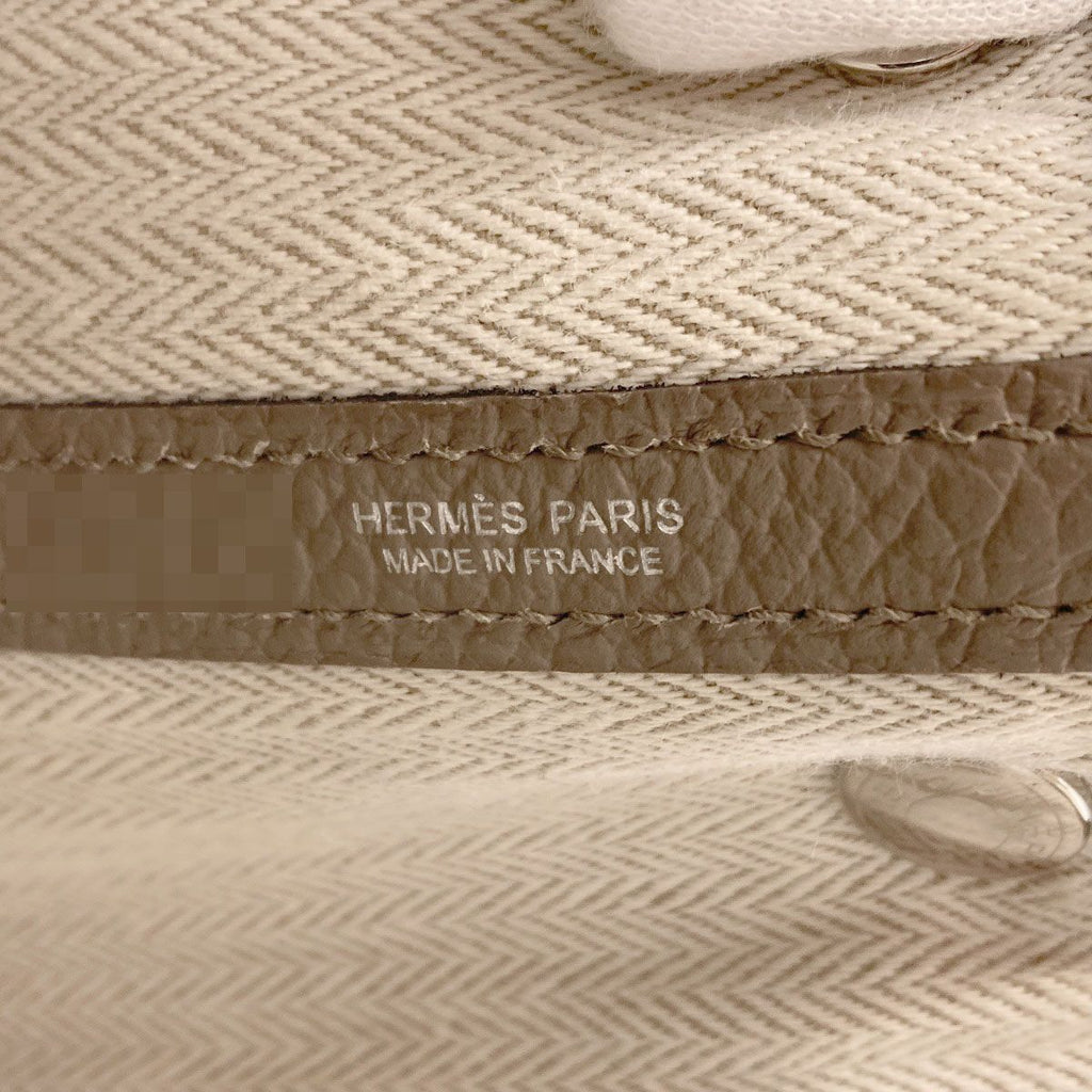Hermes Garden Party TPM Griasphalt Silver Handbag Vache Country — view 6