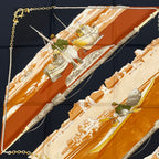 Hermes Carre 90 Gronland Green Land Eskimo Dog Sled Silk Scarf Black — view 2