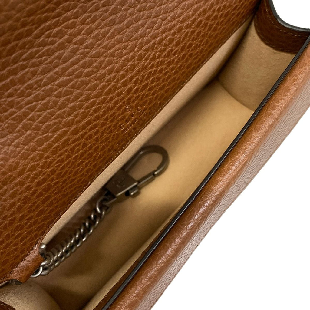 Gucci Shoulder Bag Dionysus Dark Navy Dark Brown Silver Leather — view 7
