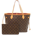 Louis Vuitton Neverfull Pouch with Monogram Fuchsia Tote