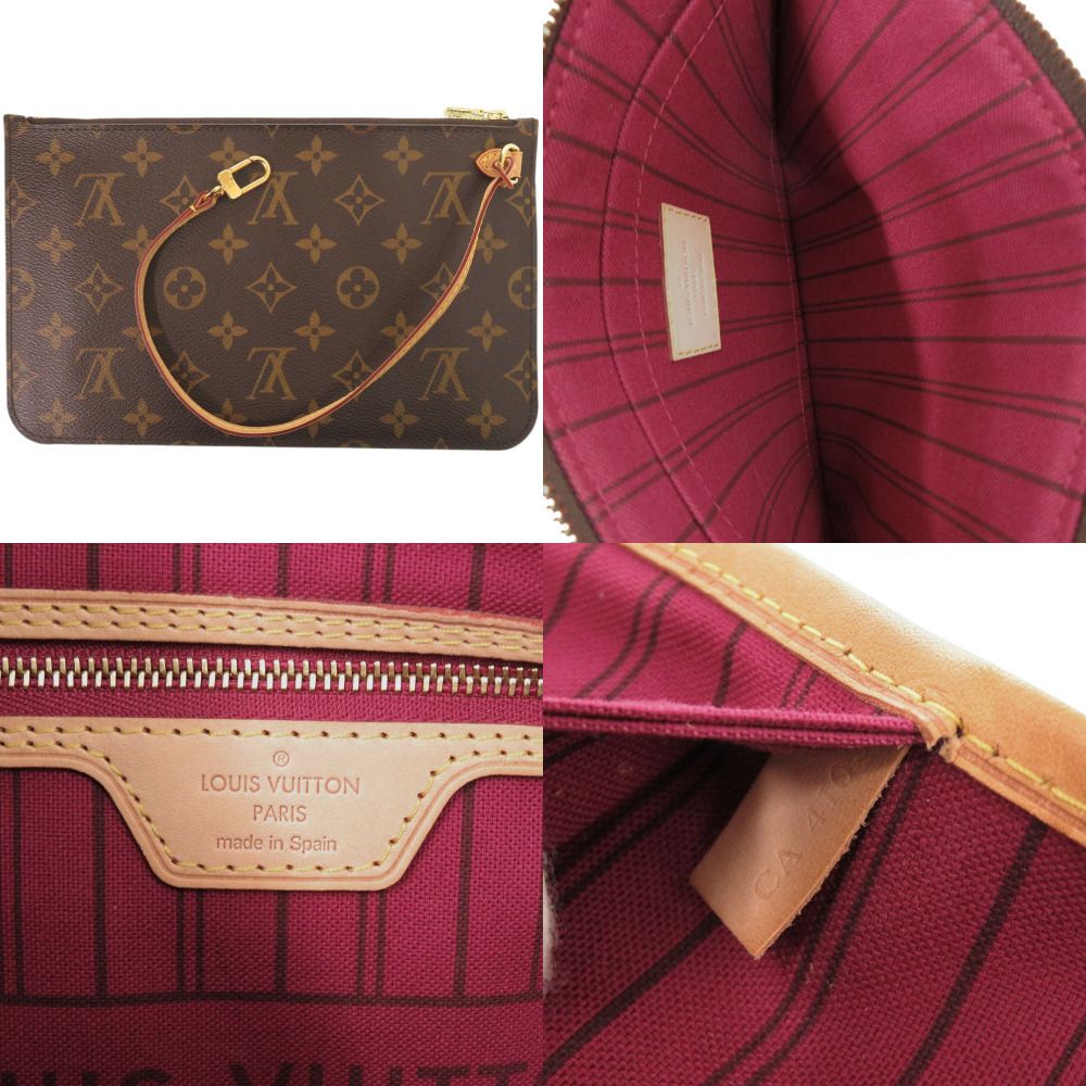 Louis Vuitton Neverfull Pouch with Monogram Fuchsia Tote — view 9
