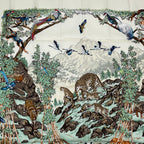 Hermes Carre 90 Scarf Sichuan White — view 2