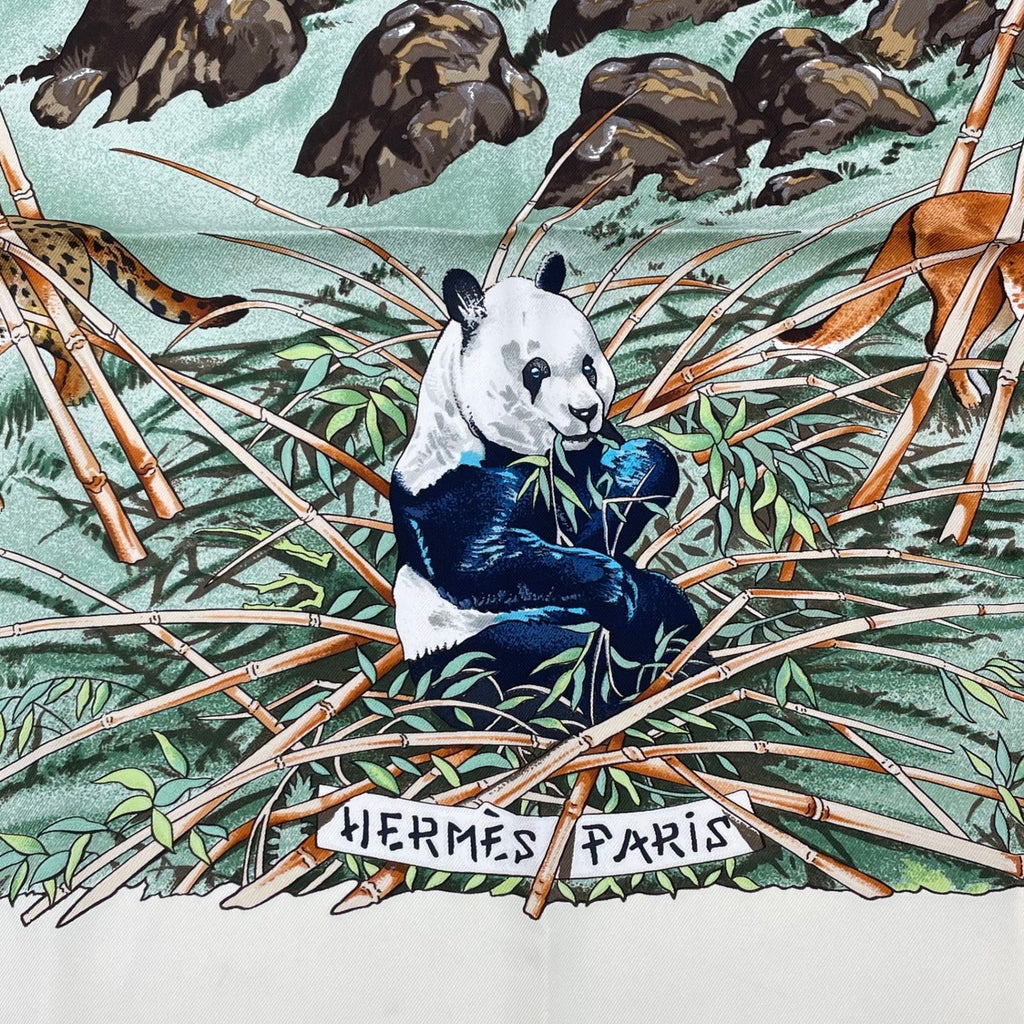 Hermes Carre 90 Scarf Sichuan White — view 6