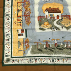 Hermes Carre 90 RE Tour a la Terre Return Yellow Silk 100% Scarf — view 2