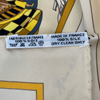 Hermes Carre 90 in Salzburg Yellow Orange Scarf Silk — view 7