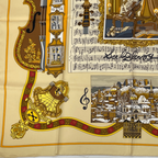Hermes Carre 90 in Salzburg Yellow Orange Scarf Silk — view 4