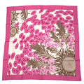 Hermes Scarf Carre 90 Square Pink Multicolor Floral Silk 100% Fleurs Et Carlines
