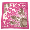 Hermes Scarf Carre 90 Square Pink Multicolor Floral Silk 100% Fleurs Et Carlines