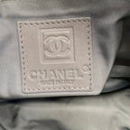 Chanel Handbag Sports Line Gray Green Silver Leather Fur Rabbit — view 9