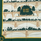 Hermes Carre 90 les Ponts de Paris Bridges of Scarf Green — view 3