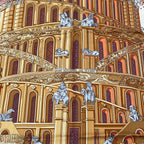 Hermes Carre 90 les Rivieres de Babel River of Scarf Silk 100% Beige — view 6