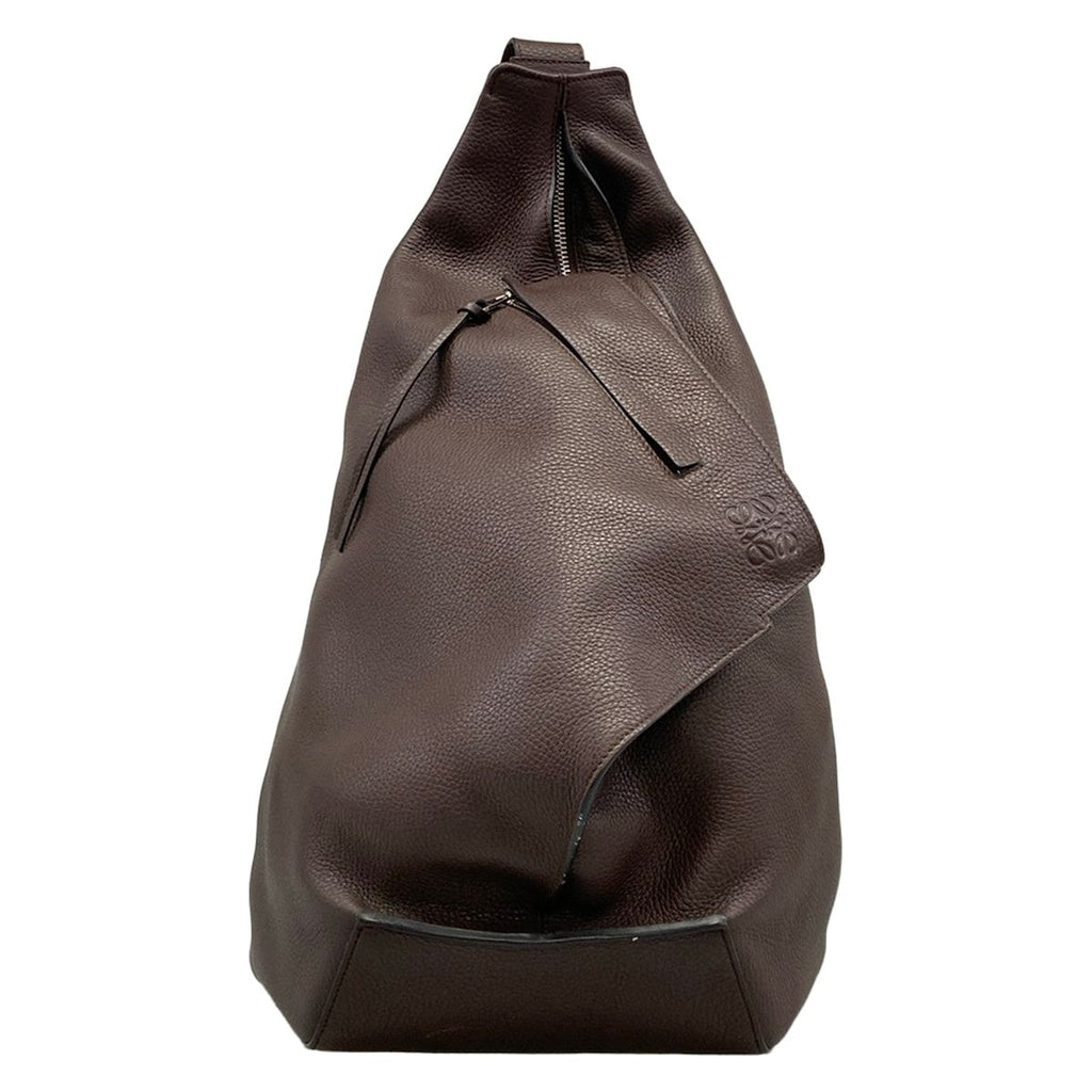 Loewe Shoulder Bag Anton Backpack Dark Brown Leather