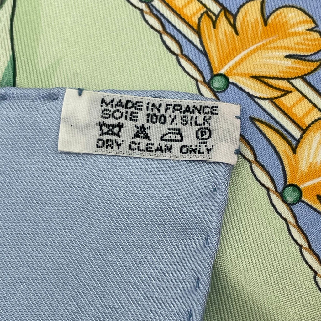 Hermes Scarf Carre 90 Amazonia Silk 100% Blue — view 6