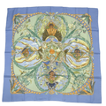 Hermes Scarf Carre 90 Amazonia Silk 100% Blue