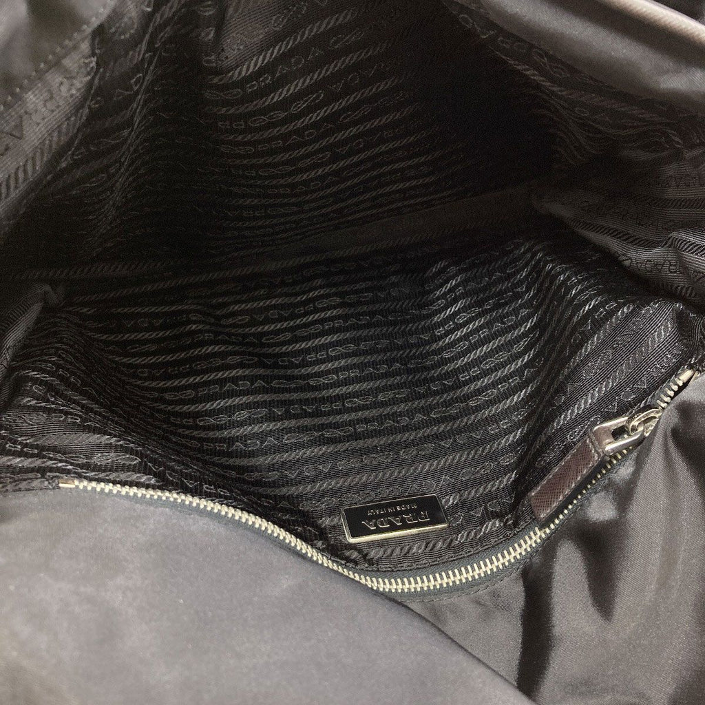 Prada Logo Shoulder Strap Nylon Bag — view 5