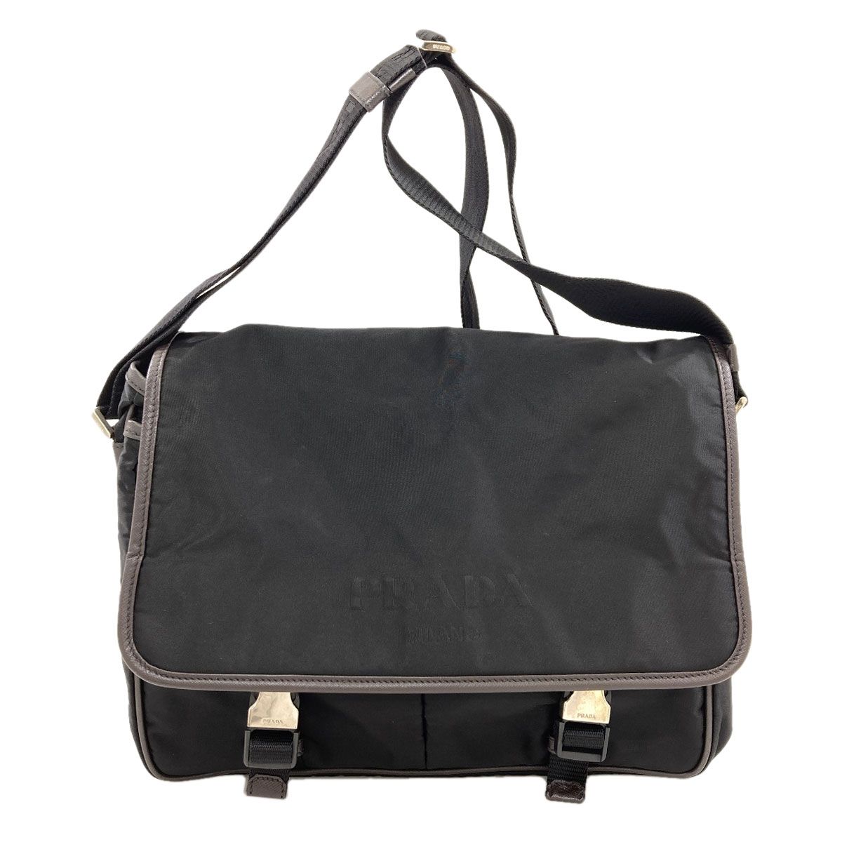 Prada Logo Shoulder Strap Nylon Bag