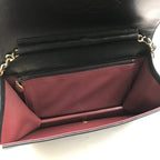 Chanel CC Logo Quilted Leather Push Lock Chain Shoulder Bag Black — view 8