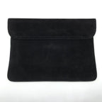 Gucci Logo Suede Vintage Clutch Black — view 2