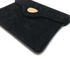 Gucci Logo Suede Vintage Clutch Black — view 4