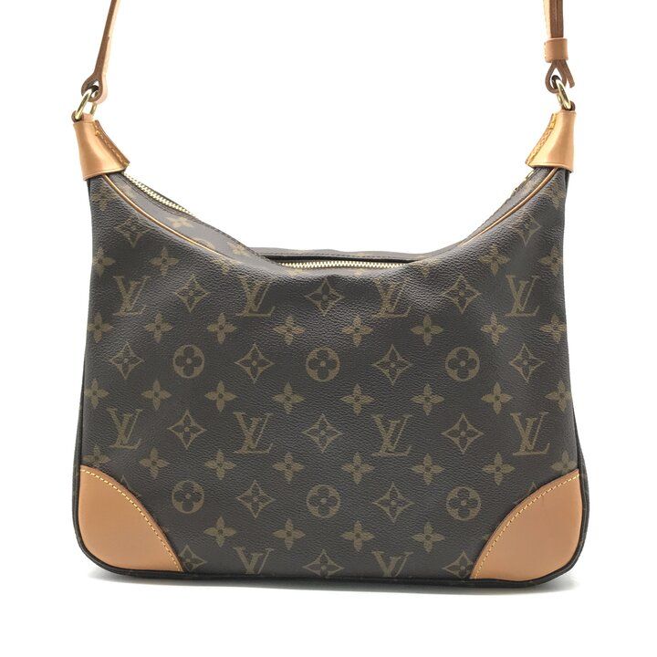 Louis Vuitton Monogram Boulogne Leather Shoulder Bag Brown — view 3