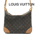 Louis Vuitton Monogram Boulogne Leather Shoulder Bag Brown