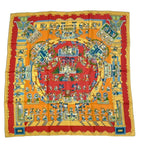 Hermes Scarf Carre 90 Astres Et Soleils Celestial Bodies and Sun Multicolor Silk