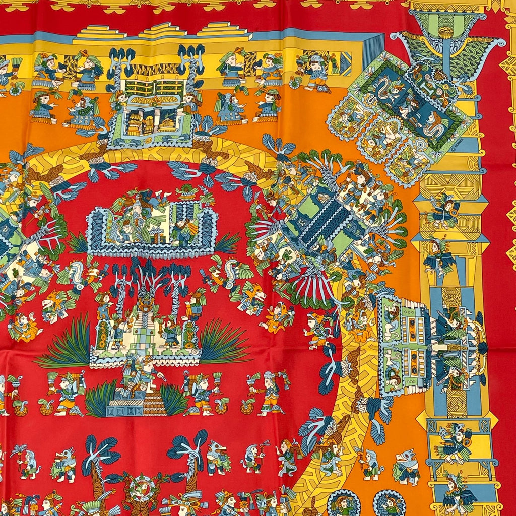 Hermes Scarf Carre 90 Astres Et Soleils Celestial Bodies and Sun Multicolor Silk — view 2