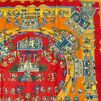 Hermes Scarf Carre 90 Astres Et Soleils Celestial Bodies and Sun Multicolor Silk — view 2