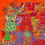 Hermes Scarf Carre 90 Voyage en Etoffes a Journey Through the World's Fabrics — view 2