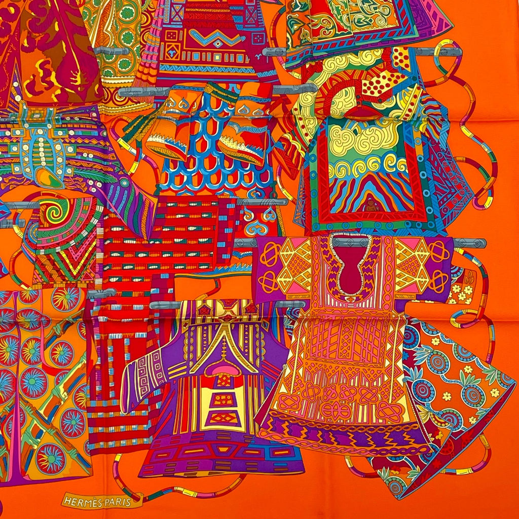 Hermes Scarf Carre 90 Voyage en Etoffes a Journey Through the World's Fabrics — view 5