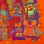 Hermes Scarf Carre 90 Voyage en Etoffes a Journey Through the World's Fabrics — view 5