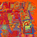Hermes Scarf Carre 90 Voyage en Etoffes a Journey Through the World's Fabrics — view 3