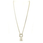 Chanel Necklace CC Logo Gold Clear Ivory — view 2